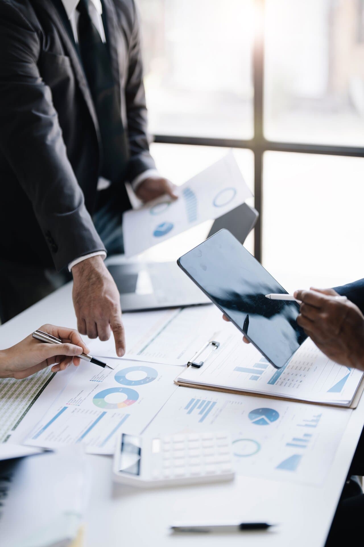 Team meeting discussing strategic plans